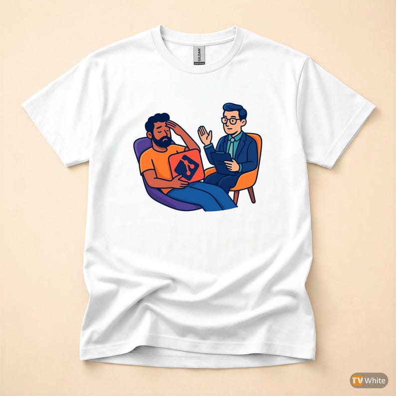 Terapia de confirmación de Git / Camiseta de confirmación de Git / Camiseta de programador de Git / Camiseta de control de versiones / Ropa con humor sobre Git imagen 7