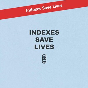 May include: Light blue t-shirt with the text "INDEXES SAVE LIVES" in black, along with a small graphic. A red banner with the text "Indexes Save Lives" is across the top. The shirt is made of a soft material.
