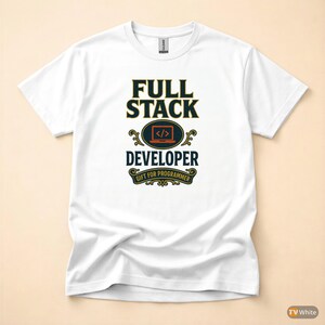 Full Stack Developer / Retro Graphic / Programmer T-Shirt / Coder Gift image 7