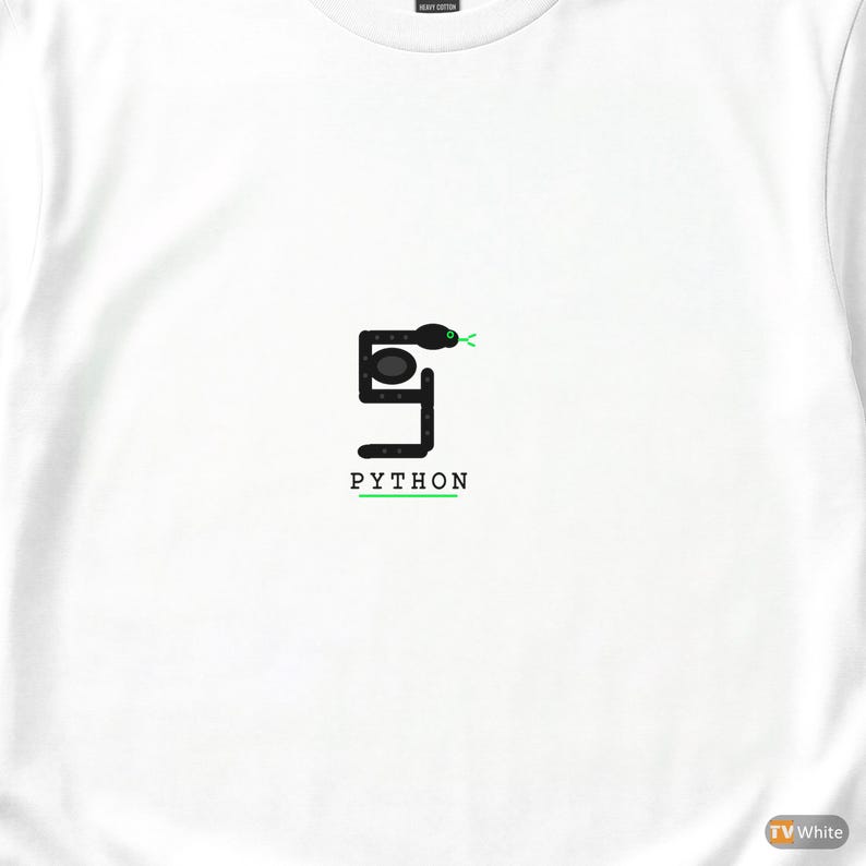 Python-Programmierer / Programmierer / Minimalistisches Hacker-Logo / Coder-T-Shirt Bild 2