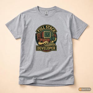 フルスタック開発者／プログラマー向けTシャツ／コーディングユーモア／テクノロジーギフト 画像 8