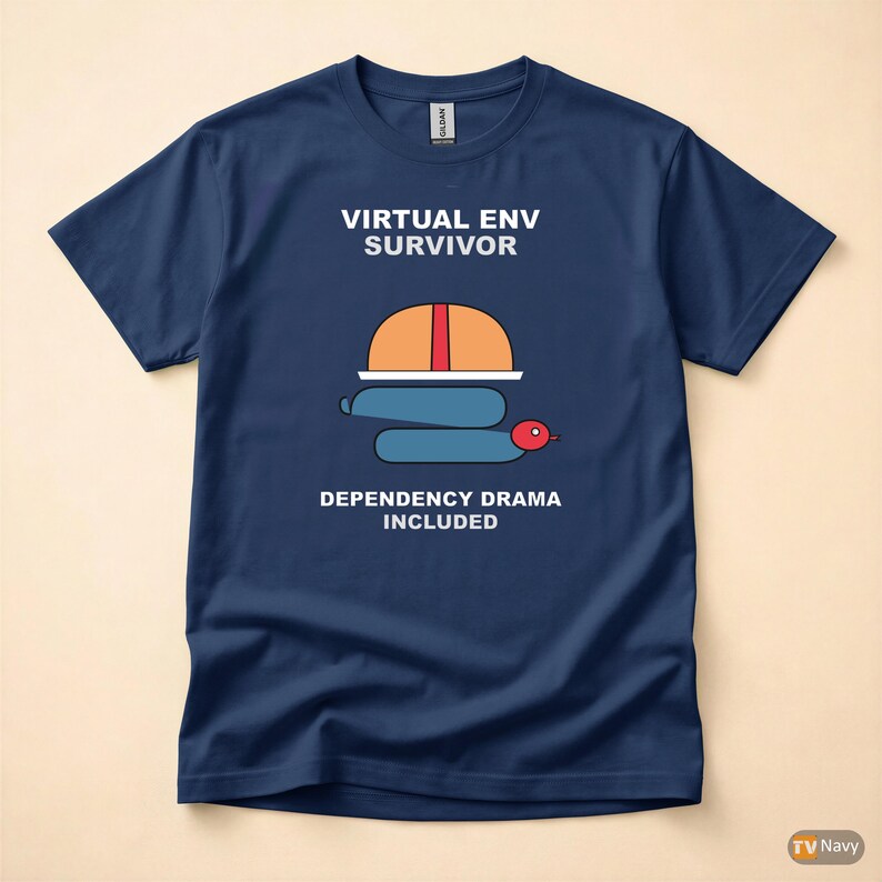 Virtual Env Survivor / Python Developer / Backend Coder / Programming Humor Tee afbeelding 4