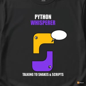 Pythonの達人／プログラマーTシャツ／ソフトウェアエンジニア／コーディングユーモア 画像 2
