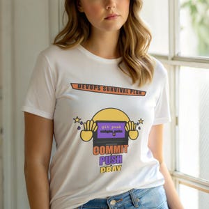 Commit Push Pray / Developer Humor / Git Programming / Funny Coder T-Shirt afbeelding 6
