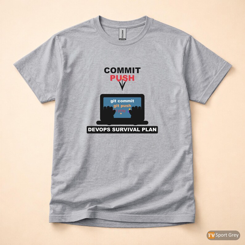 Commit Push Pray / Developer Humor / Git Programming / Coder T-Shirt image 8
