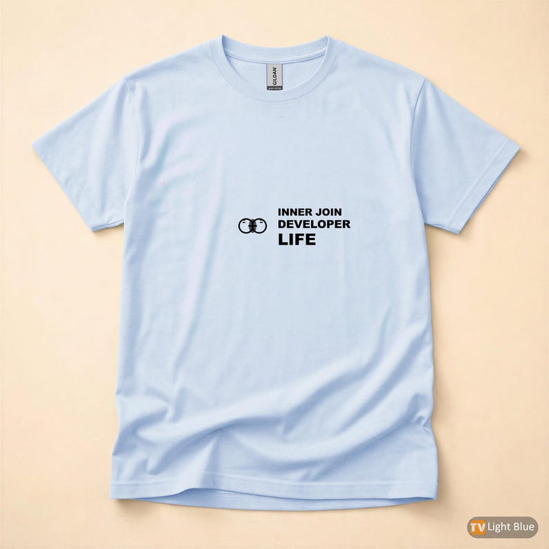 Camiseta INNER JOIN Developer Life / Camiseta de Programador / Camiseta de Codificação / Presente para Engenheiro de Software / Roupa Geek imagem 9