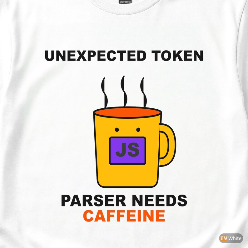 Unexpected Token Coffee / JavaScript Developer / Programmer Tee Bild 2