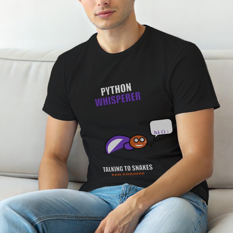 Python Whisperer / Developer Programmer / Coding Humor Tee / Software Engineer Gift afbeelding 1