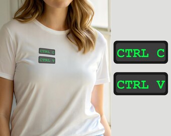 Ctrl C Ctrl V Engineer / Programmer T-Shirt / Developer Coder Hacker Tee