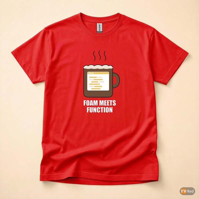 Koszulka z napisem „Latte Powered Programmer / Developer Coffee” / Humor kodowania zdjęcie 5