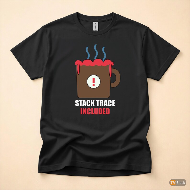 Coffee Overflow / Developer Debugging Humor / Programmer Coder Tee image 3