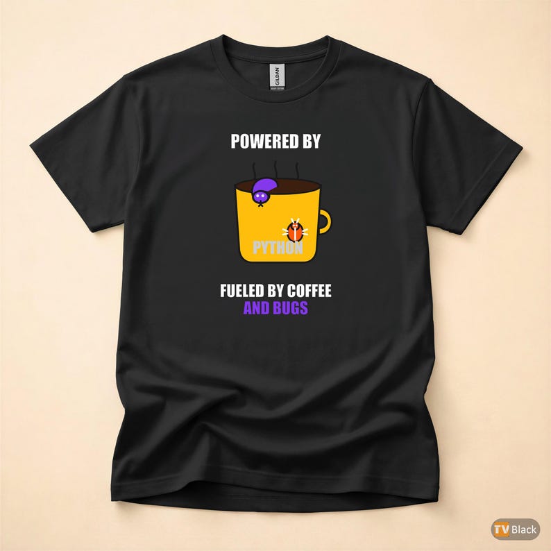 Powered By Python / Developer T-Shirt / Programmer Coffee Coder Tee image 3