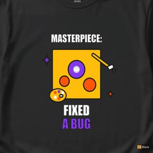 T-shirt med humor för konstnär/programmerare/utvecklare för Commit Message bild 2