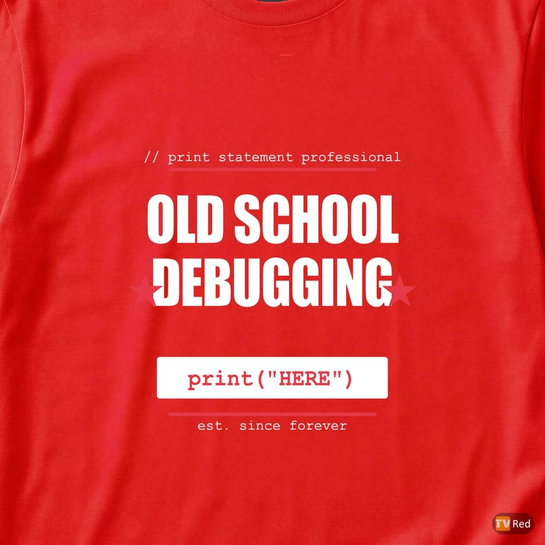 Debugging Programmer / Bold Typography Coder / Developer T-Shirt image 2