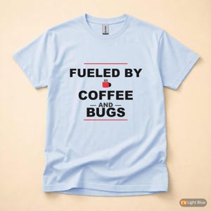 Propulsé par Python / T-shirt développeur / T-shirt humoristique sur le café pour programmeurs image 9