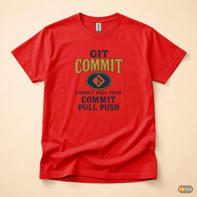 Git Commit Retro / Programmer Developer Coder Tee / Push To Main Survivor Shirt afbeelding 5
