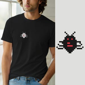 T-shirt med bugghandlare/programmerare/humor för utvecklare/retroteknik