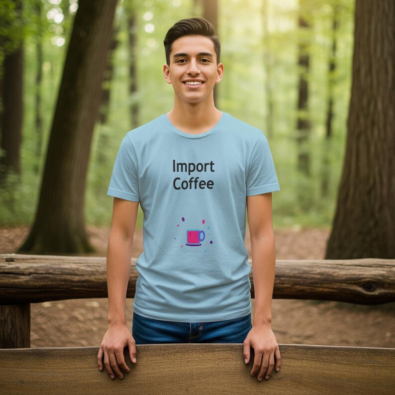 Kaffee importieren / Python-Entwickler-Shirt / Python-Programmierer-T-Shirt / Geschenk für Python-Fans / Python-Coder-T-Shirt Bild 10