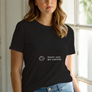 RIGHT JOIN Mein Kaffee / Programmierer-Shirt / SQL-Entwickler-T-Shirt / Geschenk für Programmierer / Technik-Humor