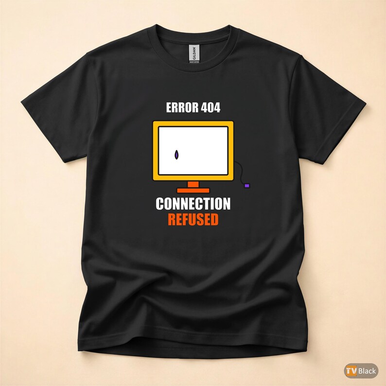 Camiseta "Código de Erro Introvertido / Programador" / Humor de Desenvolvedor / Presente para Programador imagem 3