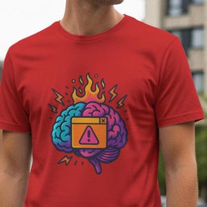 Error 404 Brain Kernel Panic / Programmer Shirt / Funny Developer Tee / Coder Gift / Tech Humor