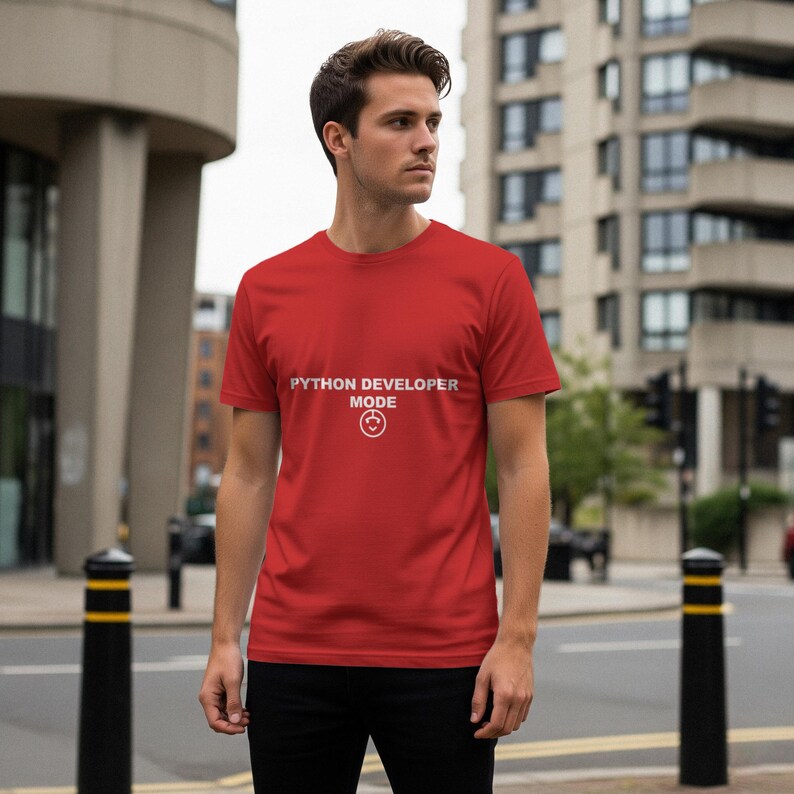 Python-utvecklare mode / programmerare skjorta / kodning t-shirt / mjukvaruingenjör gåva / nördkläder bild 5