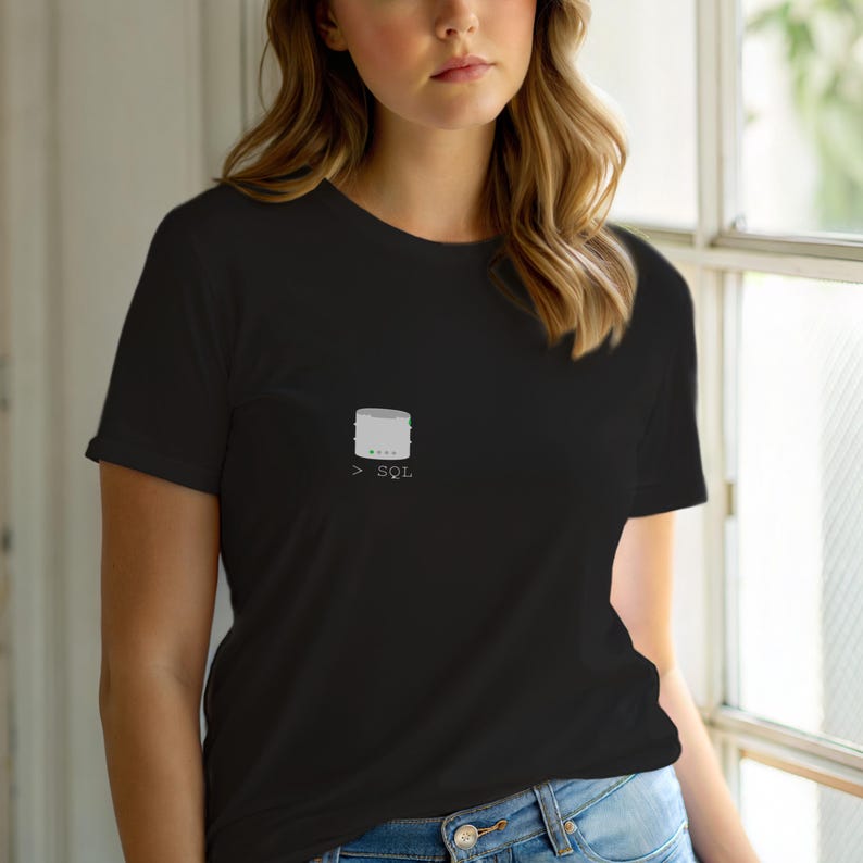 Stimmung für Query-Optimierer / SQL-Entwickler / Minimalistisches Hacker-Logo / T-Shirt für Datenbankprogrammierer Bild 6