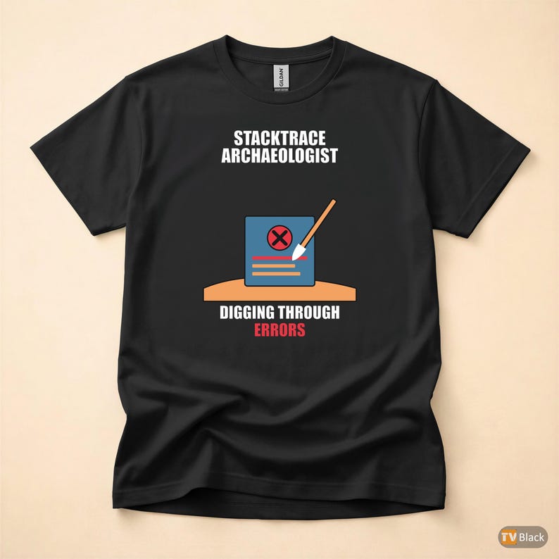 Stacktrace Archaeologist / Developer T-Shirt / Programmer Debugging Humor Tee image 3