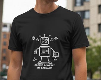 Programación impulsada por el sarcasmo / Camiseta para programadores / Regalo para desarrolladores / Camiseta para ingenieros de software / Camiseta divertida de tecnología