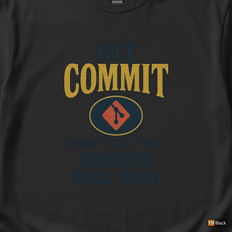 Git Commit Retro / Programmer Developer Coder Tee / Push To Main Survivor Shirt afbeelding 2