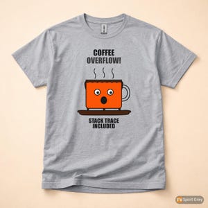 Coffee Overflow / Utvecklare Debugging Humor / Programmerare Kodare T-shirt bild 8