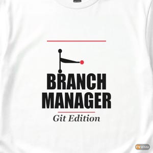 Branch Manager / Git Developer / Software Engineer / Bold Typography Tee image 2