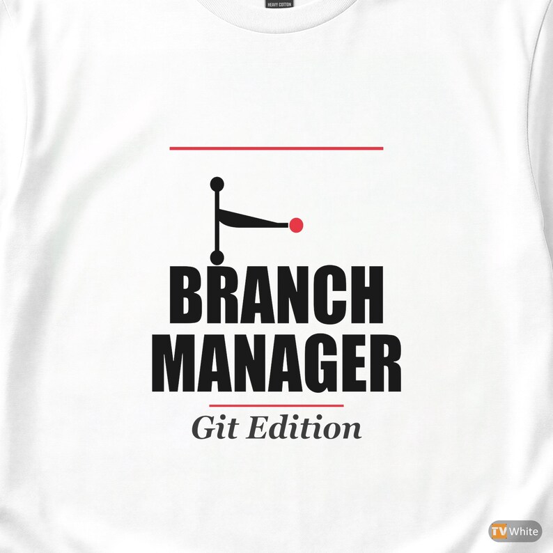 Branch Manager / Git Developer / Software Engineer / Bold Typography Tee image 2
