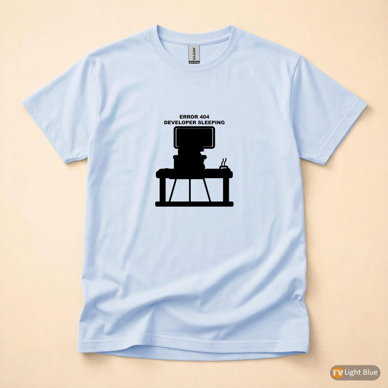 Fehler 404 – Entwickler schläft / HTTP-Fehler-Shirt / 404-Programmierer-T-Shirt / Geschenk für Webentwickler / Lustiges Fehlercode-Shirt Bild 9