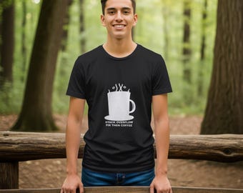 Stack Overflow-Lösung und dann Kaffee / Programmierer-Shirt / Entwickler-T-Shirt / Geschenk für Programmierer / Softwareentwickler