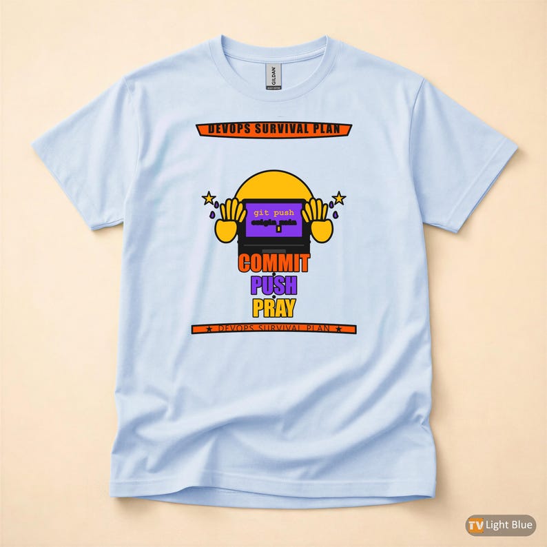 Commit Push Pray / Developer Humor / Git Programming / Funny Coder T-Shirt afbeelding 9