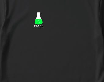 Flask In The Streets / Python Web Developer / Minimal Hacker Logo Tee