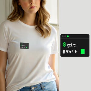 Commit Happens / Camiseta para desarrolladores / Camiseta para programadores Git / Logotipo minimalista