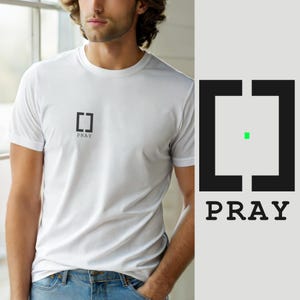 Commit Push Pray / Humor de desarrolladores / Logotipo minimalista de hacker / Camiseta de programación Git