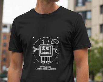 Mi idioma favorito es el sarcasmo / Camiseta de programador / Camiseta de desarrollador / Regalo para programadores / Humor tecnológico