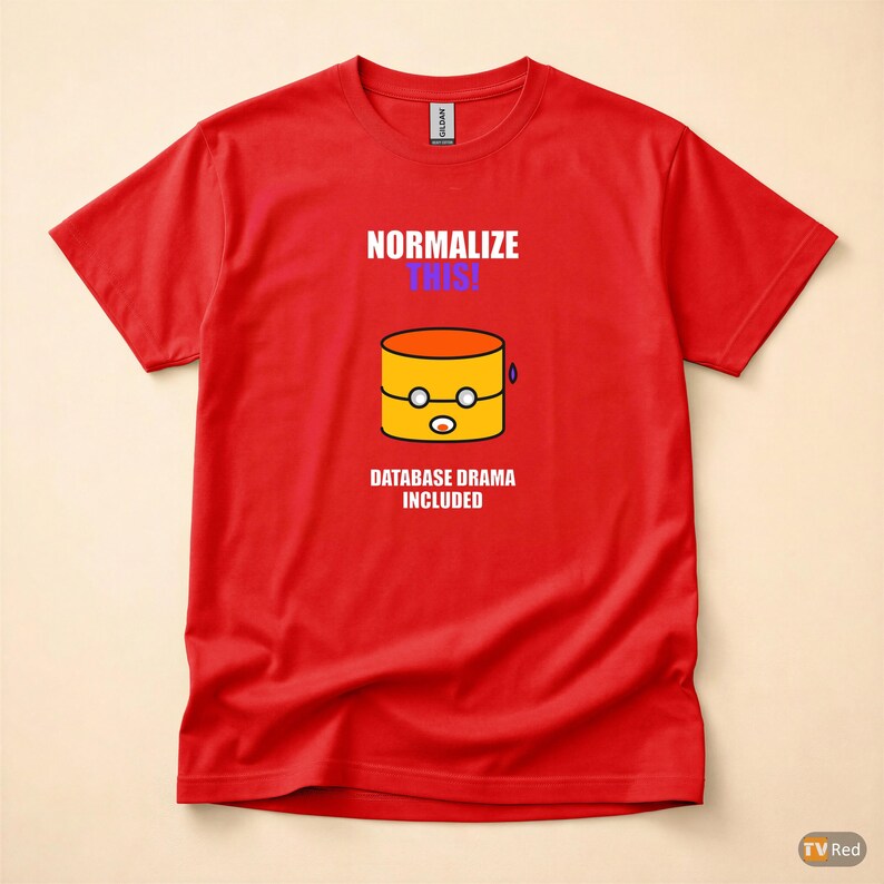 Normalize This SQL Developer / Database Design Humor / Programmer Coder Tee image 5