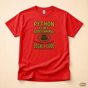 Python Is My Spirit Animal / Developer T-Shirt / Retro Programmer Humor Tee