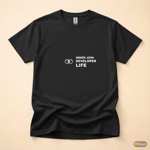Camiseta INNER JOIN Developer Life / Camiseta de Programador / Camiseta de Codificação / Presente para Engenheiro de Software / Roupa Geek imagem 4