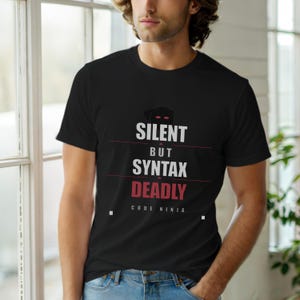 Camiseta Code Ninja / Programador / Desarrollador Coder Tee / Tipografía llamativa