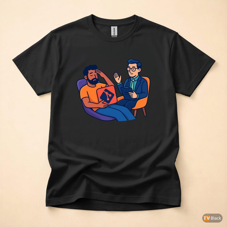 Terapia de confirmación de Git / Camiseta de confirmación de Git / Camiseta de programador de Git / Camiseta de control de versiones / Ropa con humor sobre Git imagen 3