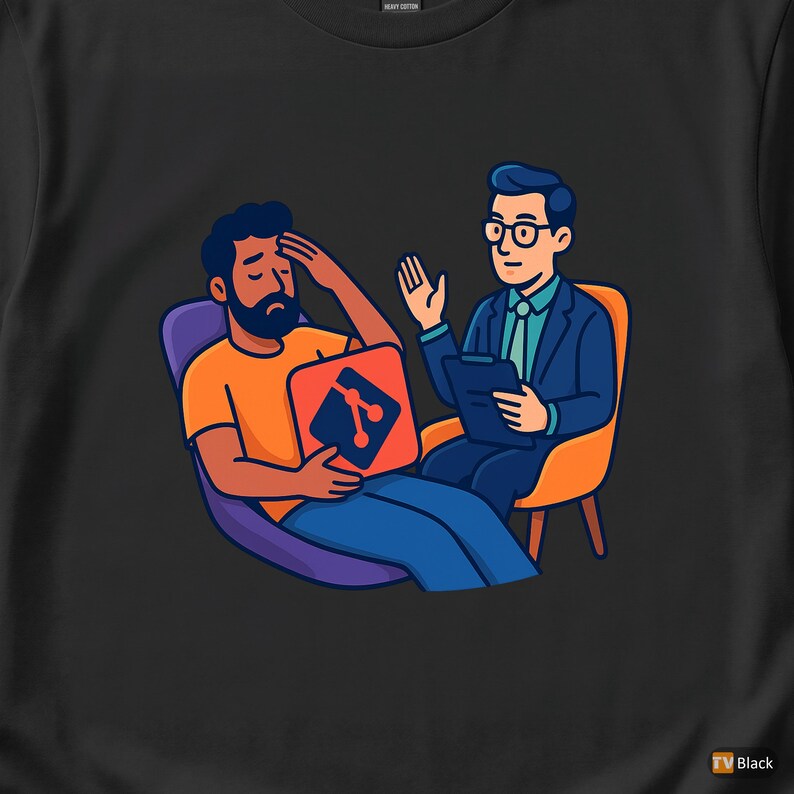 Terapia de confirmación de Git / Camiseta de confirmación de Git / Camiseta de programador de Git / Camiseta de control de versiones / Ropa con humor sobre Git imagen 2