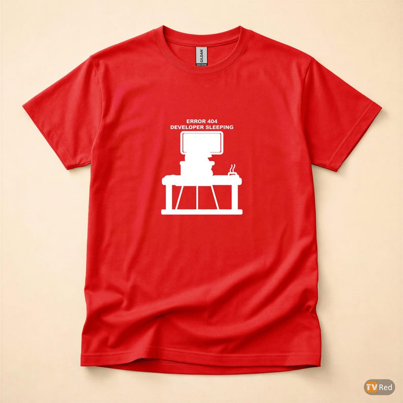 Fehler 404 – Entwickler schläft / HTTP-Fehler-Shirt / 404-Programmierer-T-Shirt / Geschenk für Webentwickler / Lustiges Fehlercode-Shirt Bild 7