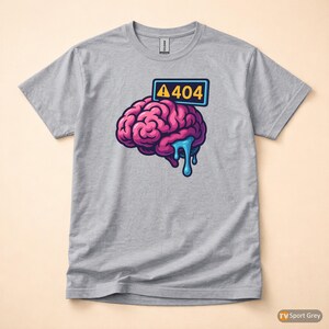 Systemfehler 404 – Gedächtnisleck im Gehirn / HTTP-Fehler-Shirt / 404-Programmierer-T-Shirt / Geschenk für Webentwickler / Lustiges Fehlercode-Shirt
