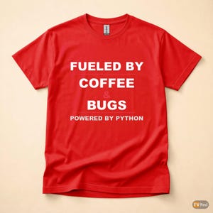 Powered By Python / Developer T-Shirt / Programmer Coffee Humor Tee image 5