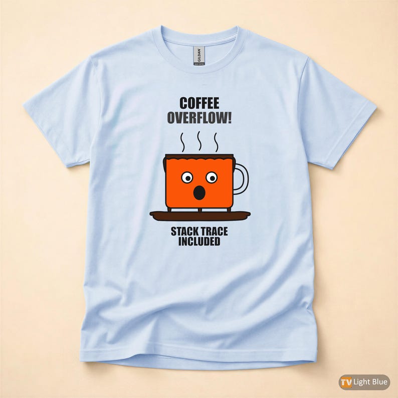 Coffee Overflow / Utvecklare Debugging Humor / Programmerare Kodare T-shirt bild 9